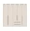 Armadio battente Neiafu 73 | 226 x 232 x 60 cm | Cornice LED | 5 ante, 2 cassetti, Soft-Close | Cashmere