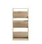 Scarpiera "Veliko" 02 | Rovere Sonoma | 3 ante a ribalta | Maniglie grigie | 119 x 58 x 18 cm