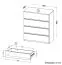 Cassettiera per cameretta "Alard" 05 | Rovere e bianco | 94 x 80 x 40 cm | 4 cassetti moderni