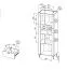 Set camera da letto 5 pezzi "Barbe" | Bianco opaco e rovere | Design moderno | Bordi in ABS