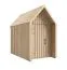 Casetta da giardino in abete massiccio | Finitura naturale | Superficie di base: 4,64 m² | Stile scandinavo | Tetto a due falde | Dimensioni esterne: 162,4 x 285,7 cm | Malmö 29