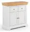 Cassettiera Bresle 09 in pino massiccio | Bianco/naturale | 92 x 95 x 41 cm | Stile country elegante