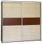 Armadio scorrevole Cikupa 52 | Noce/Olmo | 210 x 160 x 60 cm | Spazio ottimizzato