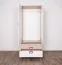 Armadio cameretta ante battenti "Fabian" 01 | Rovere chiaro, bianco, rosa | 190 x 80 x 50 cm