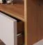 Soggiorno completo 5 pezzi "Barbe" | Colore cashmere | Bordi ABS | Caminetto elettrico incluso