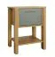 Comodino Braianik 30 | Rovere Wotan e verde | 1 cassetto, vano libri | 59 x 42 x 37 cm