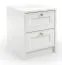 Comodino Ersigen 09 bianco | 2 cassetti | Maniglie oro | 48 x 40 x 40 cm | Bordi ABS