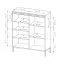 Set salotto Balta 4 pezzi | Push-to-open | Beige moderno | Bordi ABS | Gambe metallo