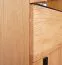 Armadio moderno "Slatina" 48 | Rovere naturale e nero | Parzialmente massello | 203 x 56 x 63 cm