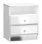 Comodino "Sydfalster" 04 | Bianco lucido | 2 cassetti e 1 scomparto | 53 x 45 x 34 cm