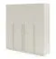 Armadio | Armadio a cerniera | 4 ante | 200 x 61 x 210 cm | Colore: Cashmere | 3 guide per abiti | 7 scomparti | Bordi in ABS | Edegem 01