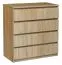 Comodà Olavarria 02, colore: rovere Sonoma - 85 x 80 x 41 cm (A x L x P)