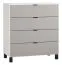 Cassettiera Pantanoso 07 bianco/grigio | 100 x 90 x 47 cm | 4 cassetti, LED, soft close