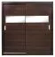 Armadio guardaroba scorrevole Sepatan 06 wengé | 210 x 150 x 60 cm | Specchio | Spazio ottimizzato