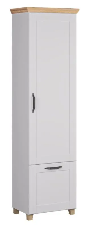 Armadio Cuenca 07 | Rovere e Bianco | 209 x 60 x 39 cm | Design moderno e stabile