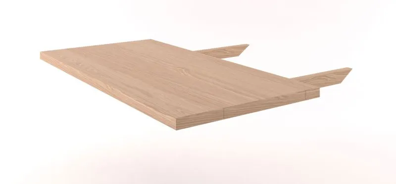 Allunga per tavolo in rovere massello naturale Pirol 113 | 80 x 45 cm | Finitura raffinata