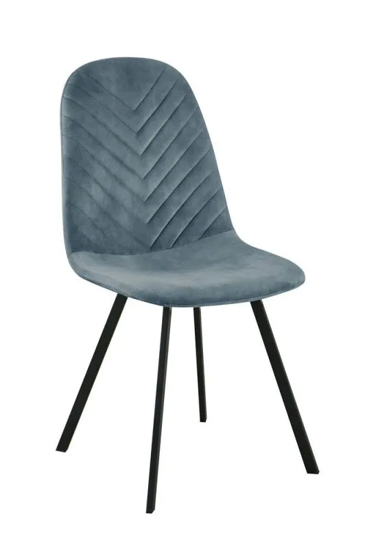 Sedia Maridi 247 turchese | Design moderno | 89 x 45 x 55 cm | Gambe in metallo nero