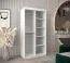 Armadio scorrevole Jan 01D con specchio | Bianco opaco | 200 x 100 x 62 cm | Design moderno e funzionale