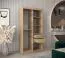Armadio scorrevole con specchio Jan 01D | Rovere Sonoma & Wengé | 200 x 100 x 62 cm | Design moderno