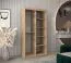 Armadio ad ante scorrevoli "Polos" 01 con specchio, rovere Sonoma / bianco opaco - 200 x 100 x 62 cm (h x l x p)