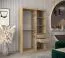 Armadio scorrevole con specchio Jan 02D | Rovere Sonoma & Bianco opaco | 200 x 120 x 62 cm | Design moderno salvaspazio