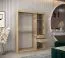 Armadio ad ante scorrevoli "Aizkorri" 03A con specchio, rovere Sonoma - 200 x 150 x 62 cm (h x l x p)
