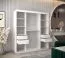 Armadio scorrevole con specchio Bisaurin | Bianco opaco e Rovere Sonoma | 200 x 180 x 62 cm