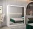 Armadio 4 ante scorrevoli con specchio | Bianco opaco | 200 x 180 x 62 cm | Bisaurin