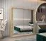 Armadio scorrevole 4 ante con specchio | Rovere Sonoma | 200 x 180 x 62 cm | Design moderno Bisaurin