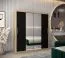 Armadio scorrevole con specchio Bisaurin 4B | Rovere Sonoma e wengé | 200 x 180 x 62 cm