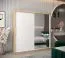 Armadio scorrevole Bisaurin 5C con specchio | Rovere Sonoma e bianco opaco | 200 x 200 x 62 cm