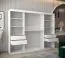 Armadio con ante scorrevoli e specchio Naranco 06 | Bianco opaco e Rovere Sonoma | 200 x 250 x 62 cm