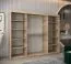 Armadio scorrevole con specchio Alphubel 06 | Rovere Sonoma e bianco opaco | 200 x 250 x 62 cm