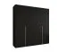 Guardaroba nero 2 m | 4 ante battenti | Sistema Soft-Close | Maniglie cashmere | Spazio organizzato