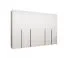 Armadio 6 ante battenti bianco | Maniglie nere | 4 scomparti | 4 barre appendiabiti | 3 m larghezza | Sistema Soft-Close