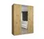 Armadio battente "Eiger" 68 | Rovere Artisan | 1 anta a specchio | 2 scomparti | 3 barre appendiabiti | Soft-Close | 1,5 m