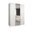 Armadio battente Eiger 79 bianco | 1 anta con specchio | 2 scomparti | Soft-Close | 1,5 m larghezza