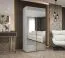 Armadio battente Eiger 115 bianco | Maniglie oro | 1 metro larghezza | Barra appendiabiti | Soft-Close