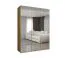 Armadio 3 ante battenti con specchio "Eiger" 123 | Soft-Close | 2 scomparti e barre appendiabiti | Larghezza 1,5 m