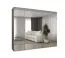 Armadio "Eiger" 154 cashmere | Maniglie oro | 5 ante specchio | 3 scomparti | Soft-Close | L 2,5 m