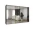 Armadio nero con ante battenti e specchio "Eiger" 162 | Maniglie oro | 6 ante specchiate | 4 scomparti | Sistema Soft-Close | 3 m
