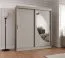 Armadio scorrevole Jorasses 16 | Cashmere elegante | 1 anta a specchio | 10 scomparti | 2 barre appendiabiti | Larghezza 1,8 m