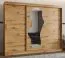 Armadio scorrevole Lagginhorn 21 | Rovere Artisan | 2,5 m | 1 specchio | 10 scomparti | 2 barre appendiabiti | Guide in alluminio