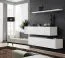 Set 2 basi TV con mensola a muro Balestrand 337 | Bianco lucido | 110 x 130 x 30 cm | Apertura push-to-open