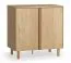 Cassettiera "Olimar" 12, color rovere, maniglie e gambe: rovere, 2 ante, 5 scomparti, ripiani regolabili, Sistema "Soft-Close", 83 x 46 x 83 cm
