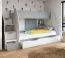 Letto a castello, bianco/grigio, 4 cassetti, incl. rete a doghe, rete: 80 x 200 cm
