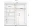 Armadio scorrevole Gorski 32 | Bianco lucido/nero con specchio | 2 ante | Maniglie in metallo | 218 x 203 x 61 cm