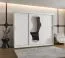 Armadio scorrevole "Lagginhorn" 22 bianco | 2,5 m | 1 anta a specchio | 10 scomparti | 2 barre appendiabiti