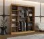Guardaroba scorrevole Lagginhorn 13 | Rovere Artisan | 1,8 m | Specchio | 10 scomparti | 2 barre appendiabiti | Guide in alluminio