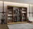 Armadio scorrevole Lagginhorn 21 | Rovere Artisan | 2,5 m | 1 specchio | 10 scomparti | 2 barre appendiabiti | Guide in alluminio